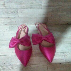 J Crew Hot Pink Satin Bow